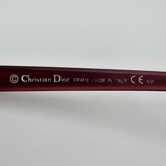 Christian Dior CD7746J C5 Red Rhinestone Semi Rimless Eyeglasses Frame w/ Case - Picture 11 of 16